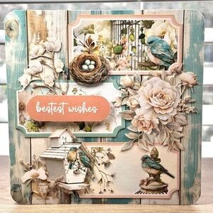 Handmade “Bestest Wishes” Greeting Card